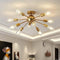 10-Light Ceiling Light Gold Vintage E27 Lamp Sputnik Chandelier Modern Metal Pendant Light