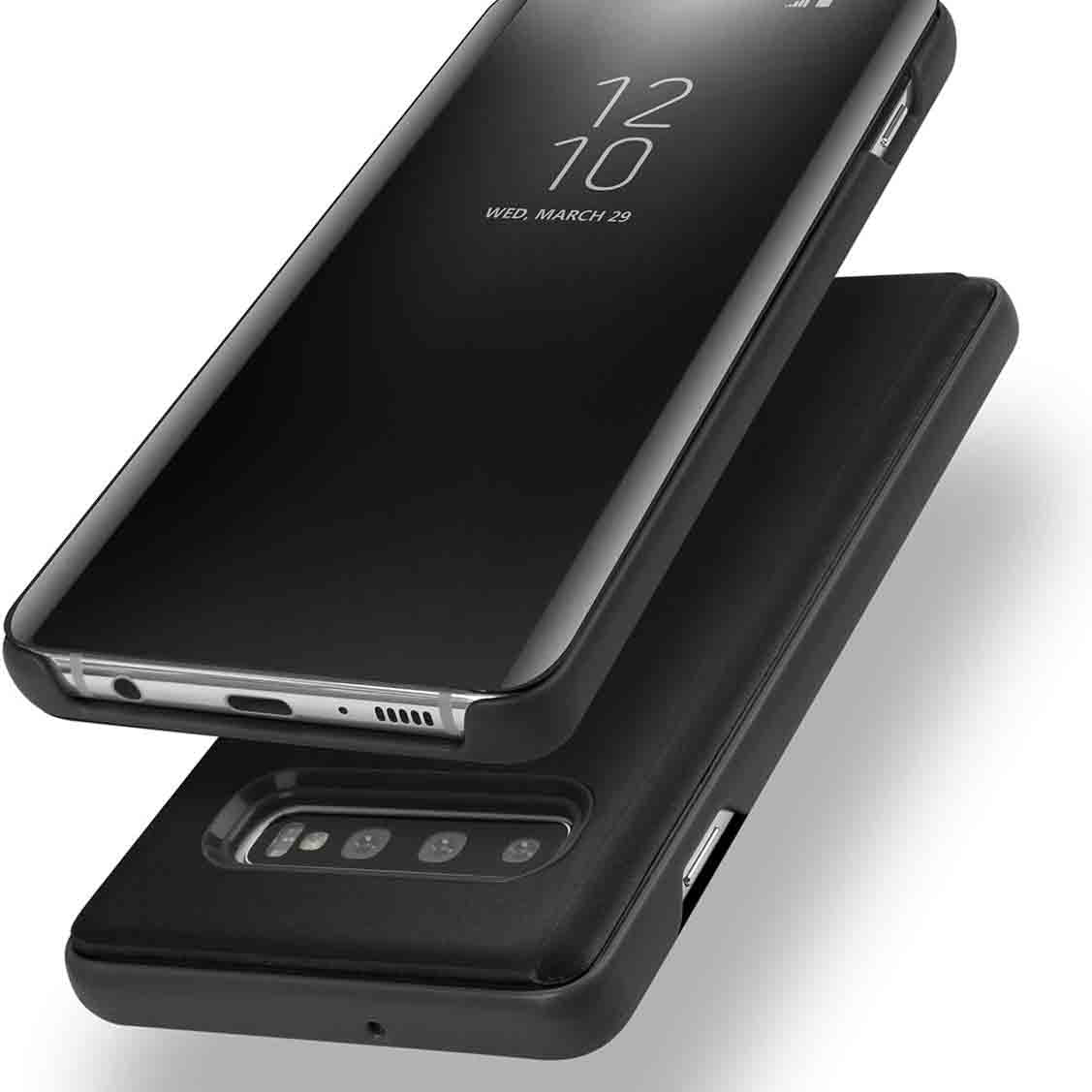 AICase Galaxy S10 Smart Sleep/Wake Up Function, Mirror Full Protective Flip Cover with Kickstand