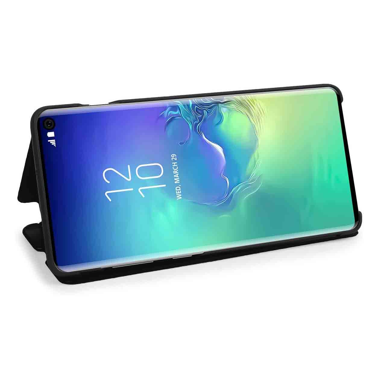 AICase Galaxy S10 Smart Sleep/Wake Up Function, Mirror Full Protective Flip Cover with Kickstand