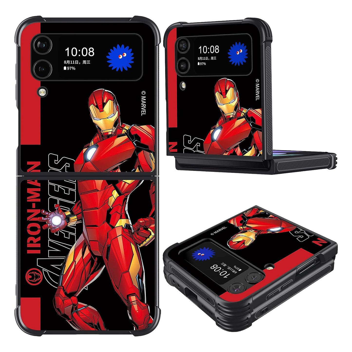 BOCA REGA Iron-man Military Grade Shockproof Case For Samsung Z Flip 3