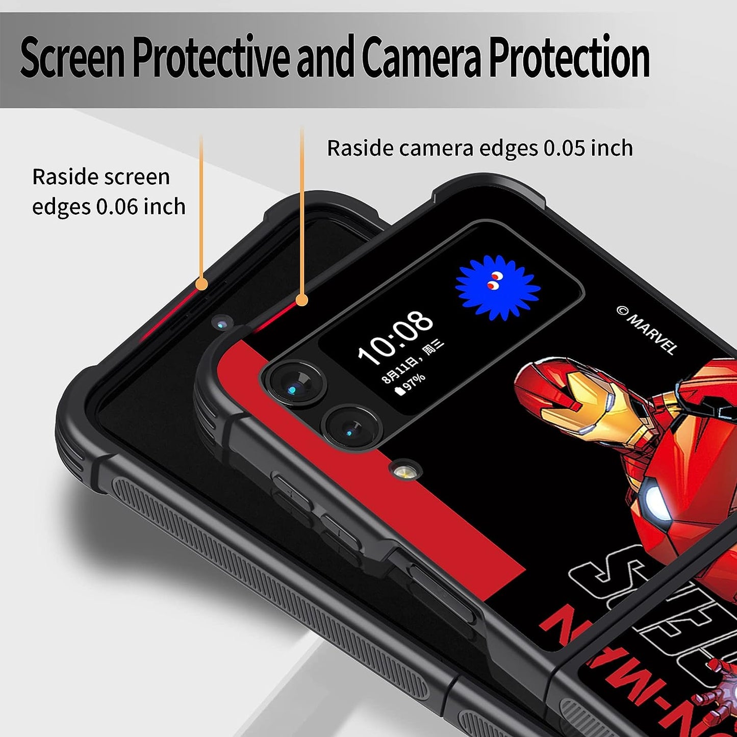 BOCA REGA Iron-man Military Grade Shockproof Case For Samsung Z Flip 3
