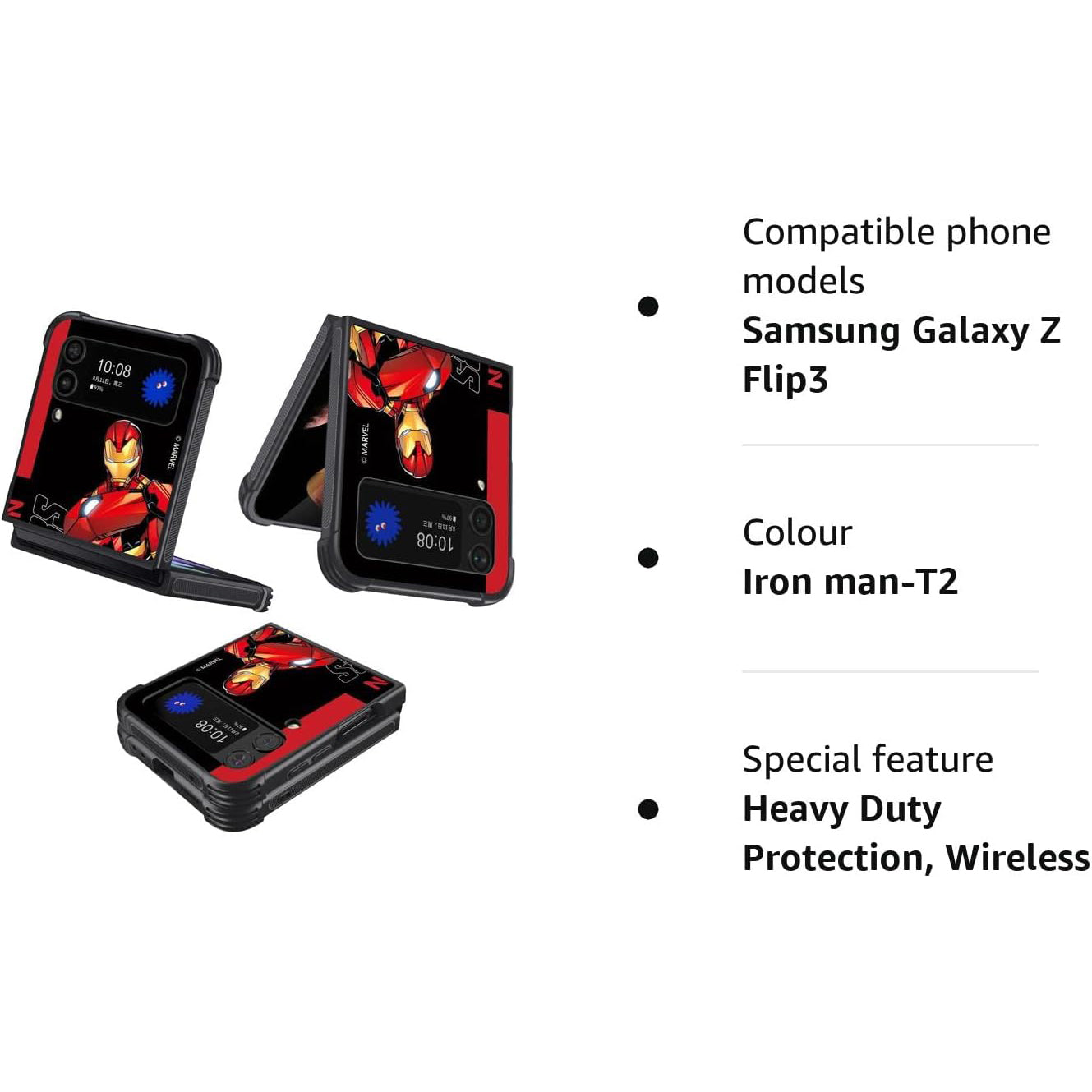 BOCA REGA Iron-man Military Grade Shockproof Case For Samsung Z Flip 3