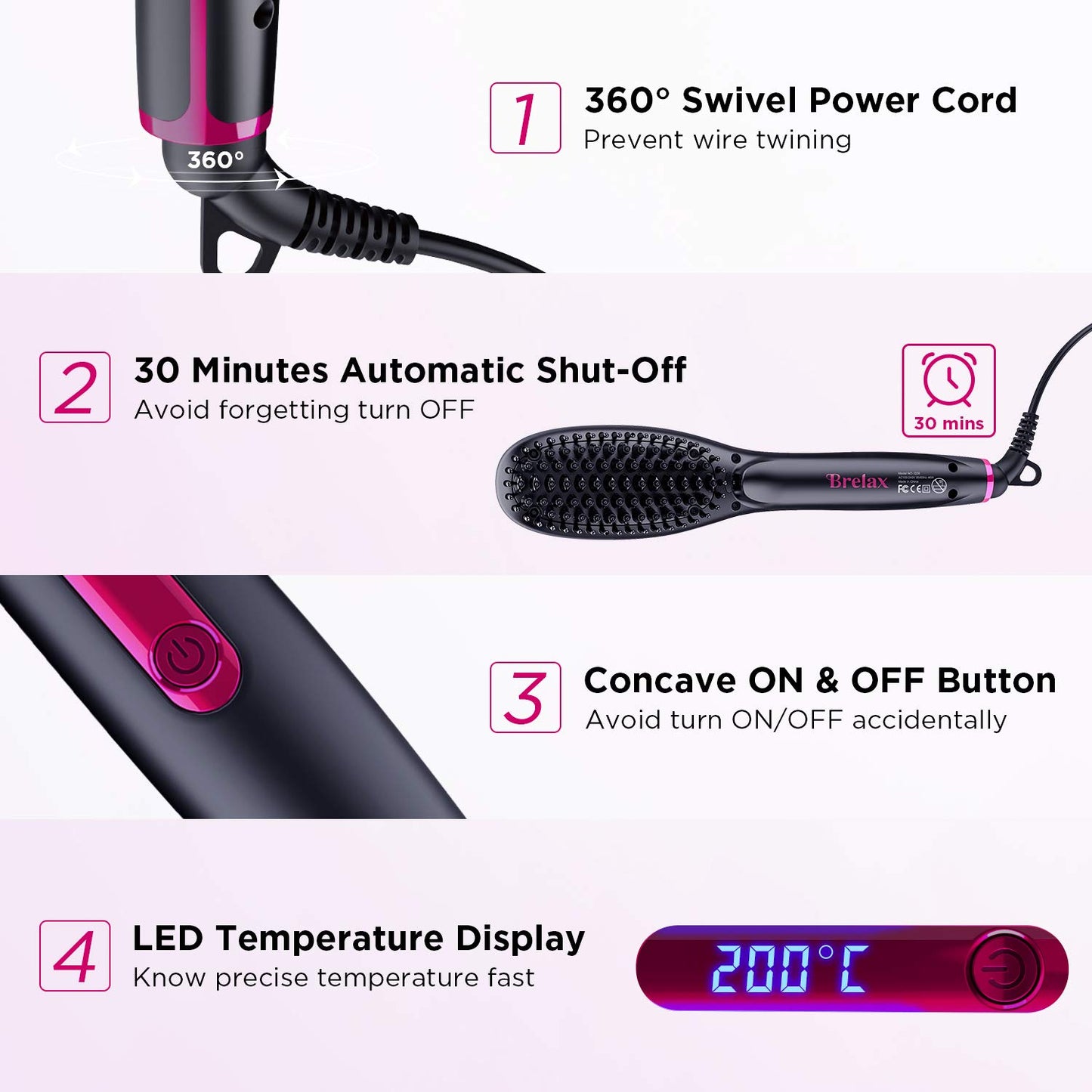 Brelax Q20 Enhanced Ionic Straightening Brush