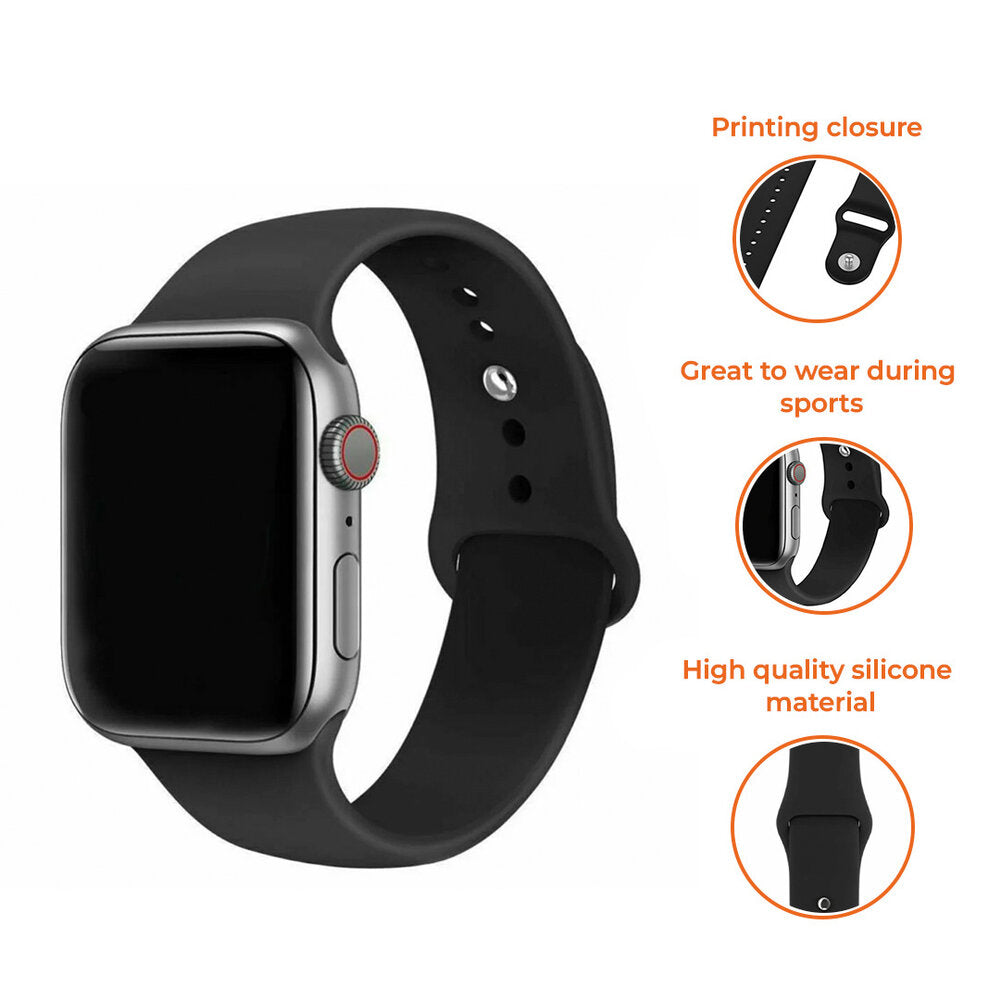 Bright Sports Silicone Watch Strap for Apple Watch - (3 Pack)