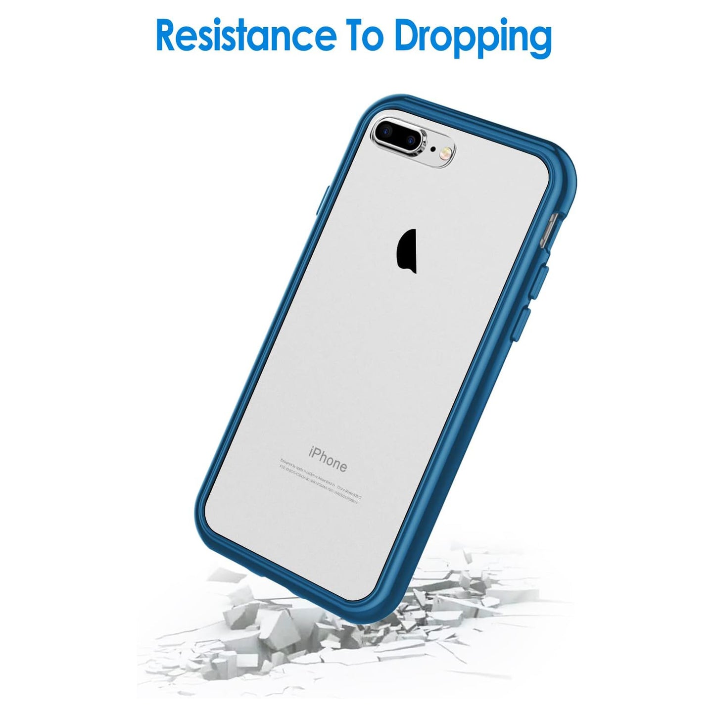 JETech Case for iPhone 8 Plus/ iPhone 7 Plus 5.5-Inch, Anti-Scratch, Shock-Absorption Bumper Cover, Clear Navy