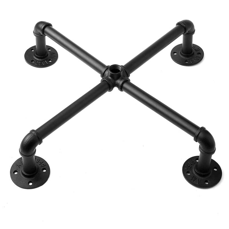 MERJULAN 67-Inch Industrial Black Metal Pipe 6-Hook Coat Stand