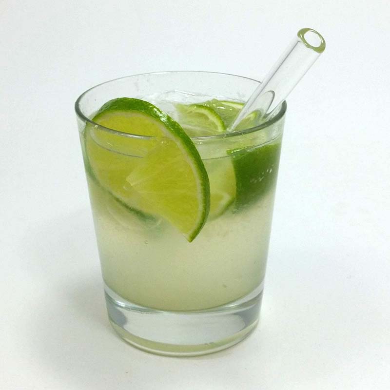 MIXIAO Glass Reusable Drinking Straws 15cm Clear 6 Straight Straws 2 Cleaning Brushes | JW0012