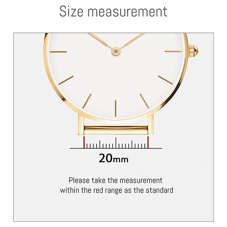 Microwear Watch Strap,20mm Replacement Stainless Steel Metal Mesh Band