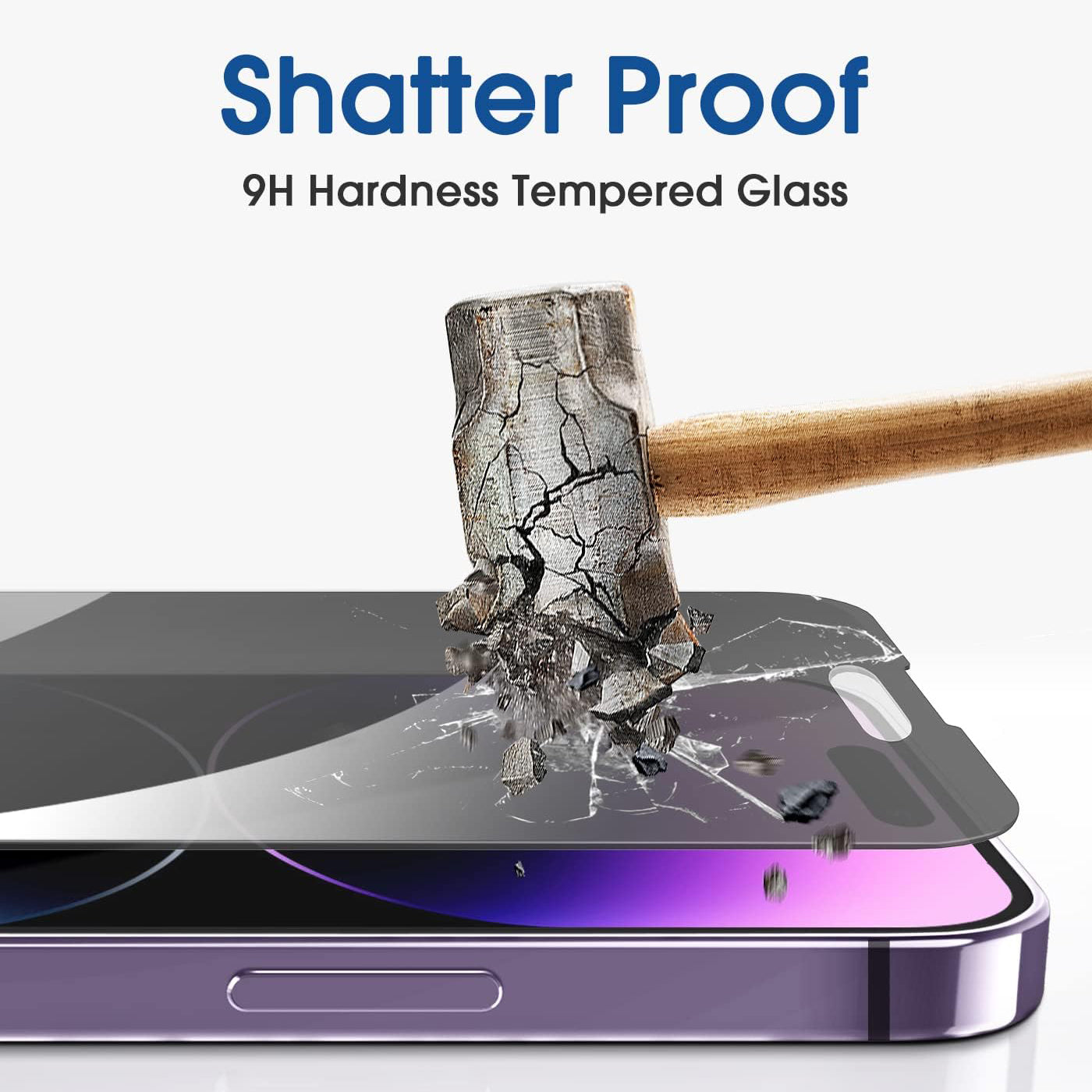 Power Theory Tempered Glass Privacy Screen Protector For iPhone 14 Pro 6.1"