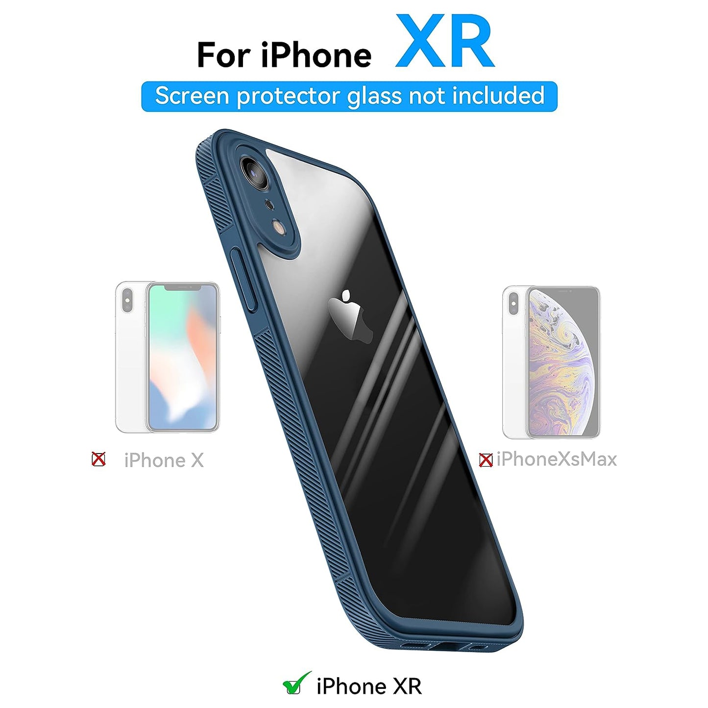 Quikbee Non-Slip Crystal Clear, Non-Yellowing Slim Military Grade Drop Protection Case Designed for iPhone XR