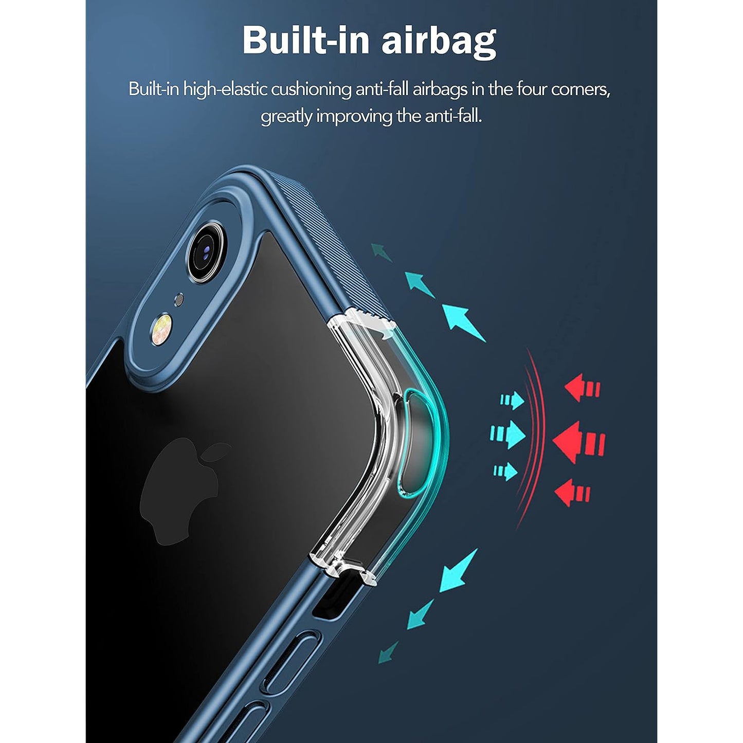 Quikbee Non-Slip Crystal Clear, Non-Yellowing Slim Military Grade Drop Protection Case Designed for iPhone XR