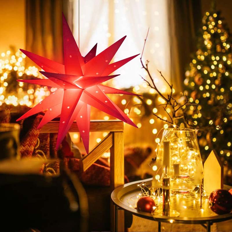 SALCAR 60 cm 3D Luminous Star Outdoor LED Star Illuminated Window Advent