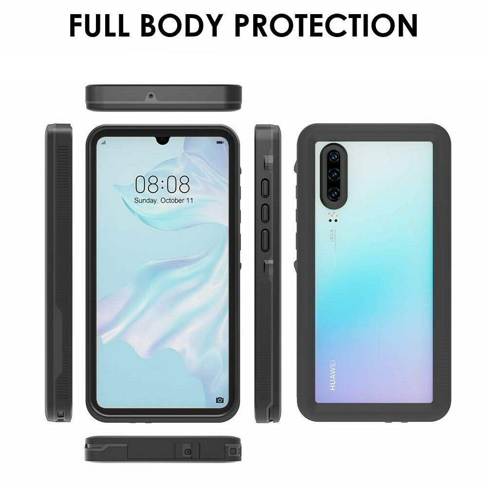 ShellBox Full 360 IP68 Waterproof Case for Huawei P30, 6.1-inch Slim Black