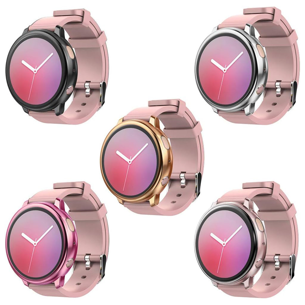 Simpeak Full Around Soft Screen Protector Bumper Case Compatible with Galaxy Watch Active2 40mm | 5 Packs