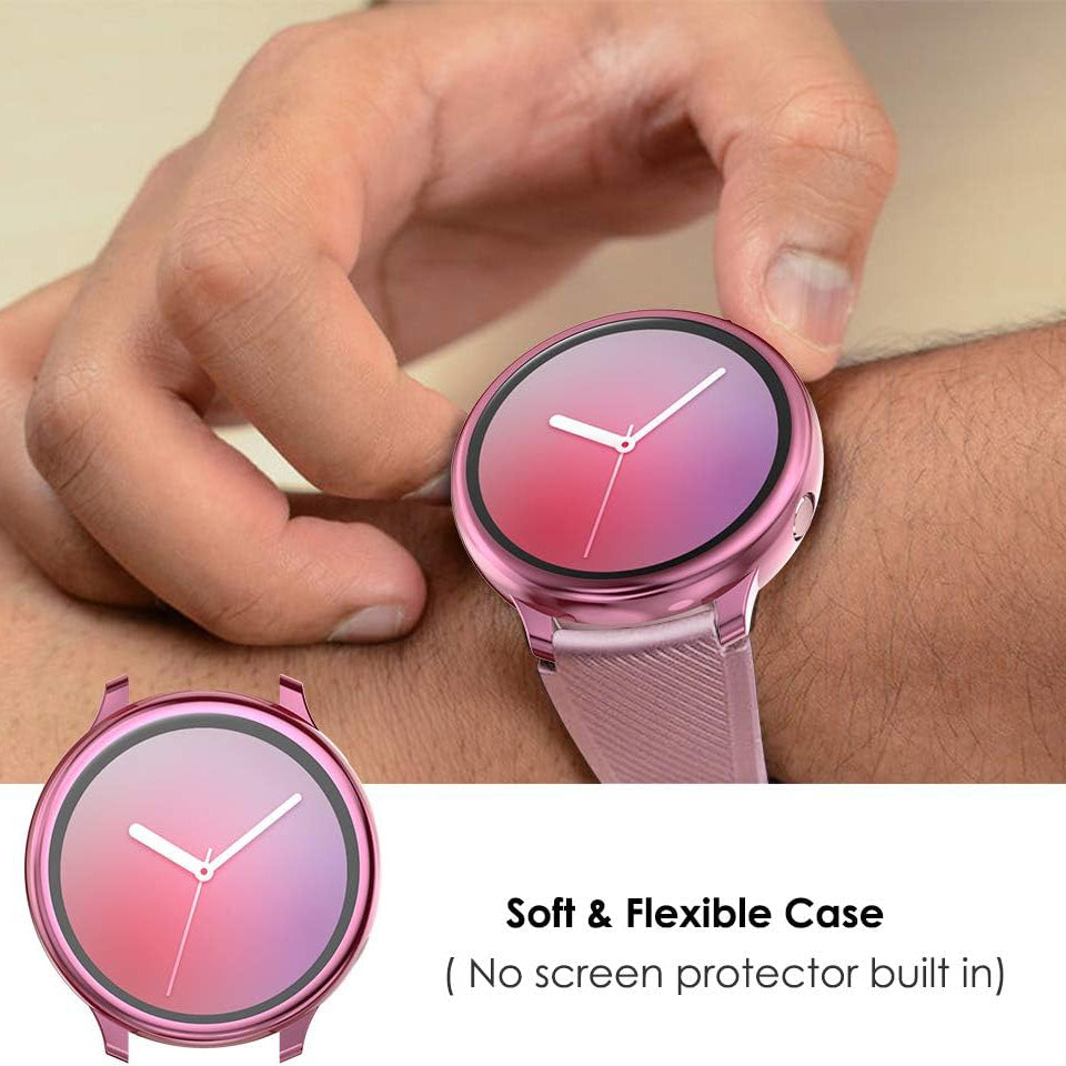 Simpeak Full Around Soft Screen Protector Bumper Case Compatible with Galaxy Watch Active2 40mm | 5 Packs