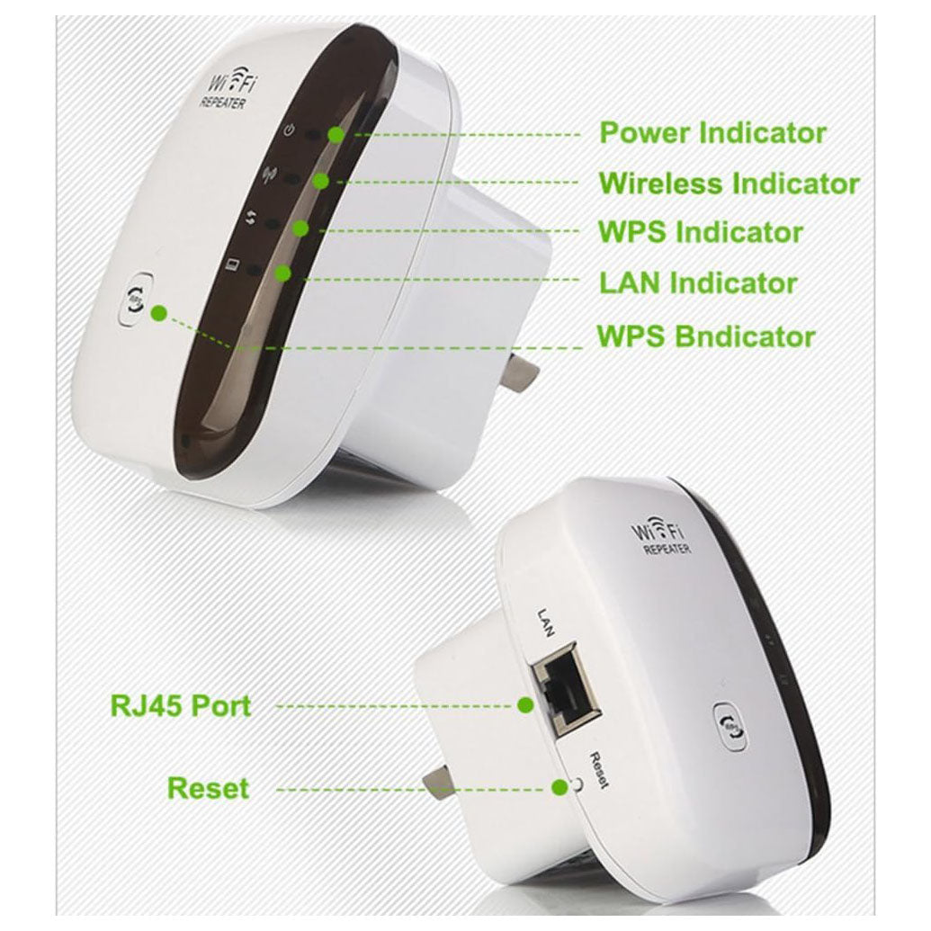Wifi Booster/Extender, 300Mbps Wi-Fi Range Extender Coverage Indoor 100m and outdoors 300m