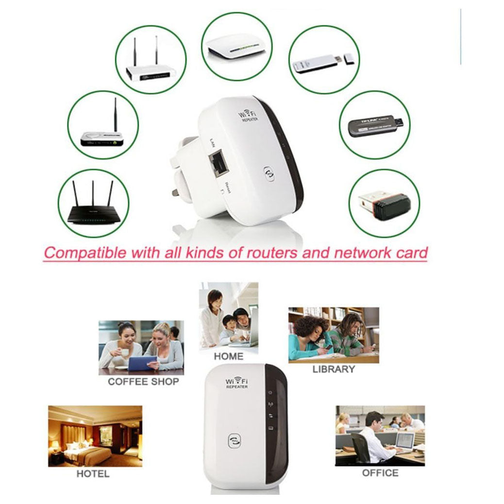 Wifi Booster/Extender, 300Mbps Wi-Fi Range Extender Coverage Indoor 100m and outdoors 300m