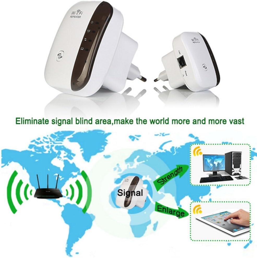 Wifi Booster/Extender, 300Mbps Wi-Fi Range Extender Coverage Indoor 100m and outdoors 300m