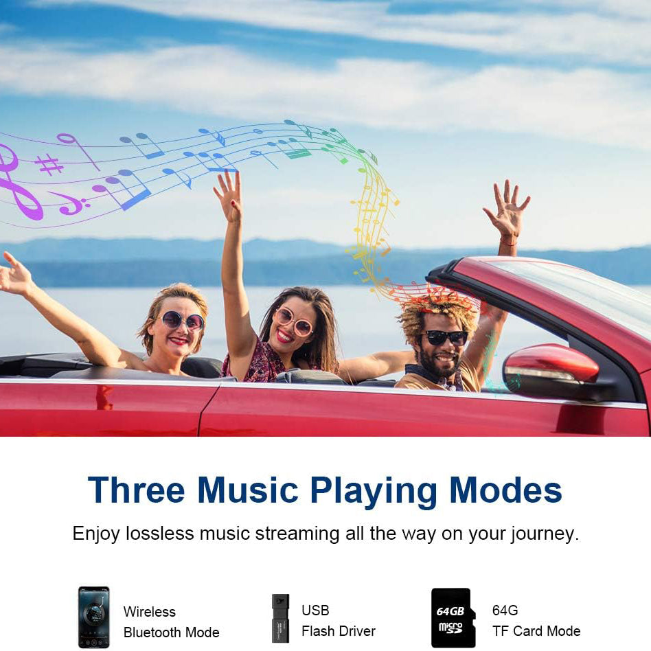 ZEALIFE Colourful LED Backlight Bluetooth Car FM Transmitter With 2 USB QC 3.0 Fast Charger