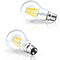 Bonlux B22 LED Filament Bulb 8W WW 2700K Dimable (4-Pack) | Model: LST-0885