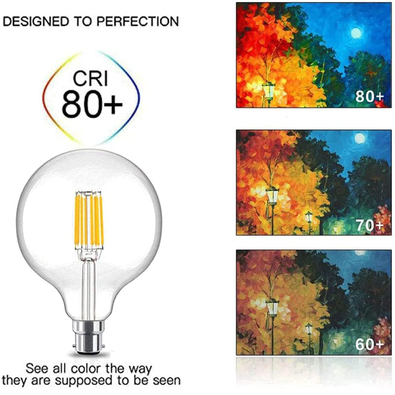 Bonlux LST0694-NW-G125 10W B22 LED Filament Globe Bulb 4000K