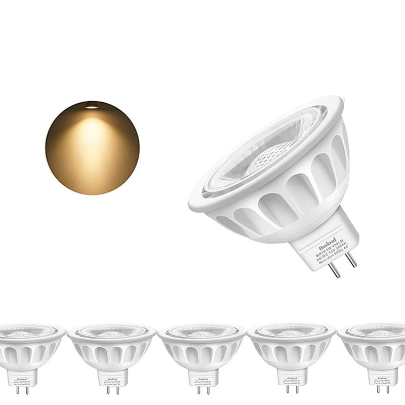 Boxlood MR16 5W 3000K Warm White Non Dimmable LED Light Bulb | 6 Pack - DealsnLots