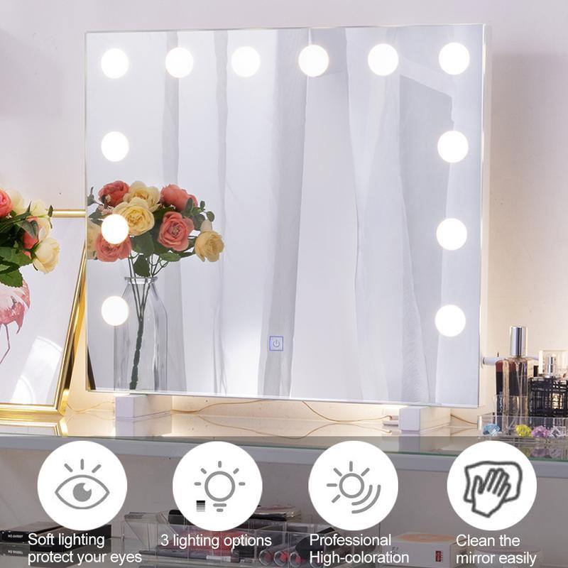 Chende Makeup Mirror Lighted with 12 LED Dimmable Bulbs | Model: HLM5040 - DealsnLots