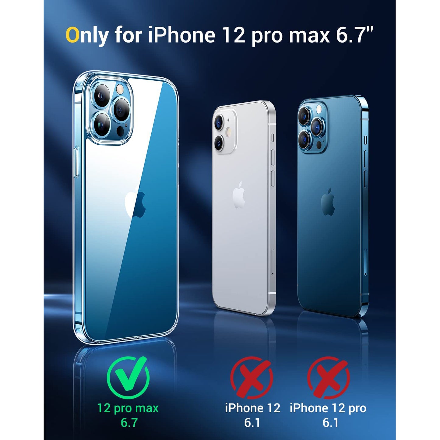 Humixx Cellphone Case for iPhone 12 Pro Max | Transparent