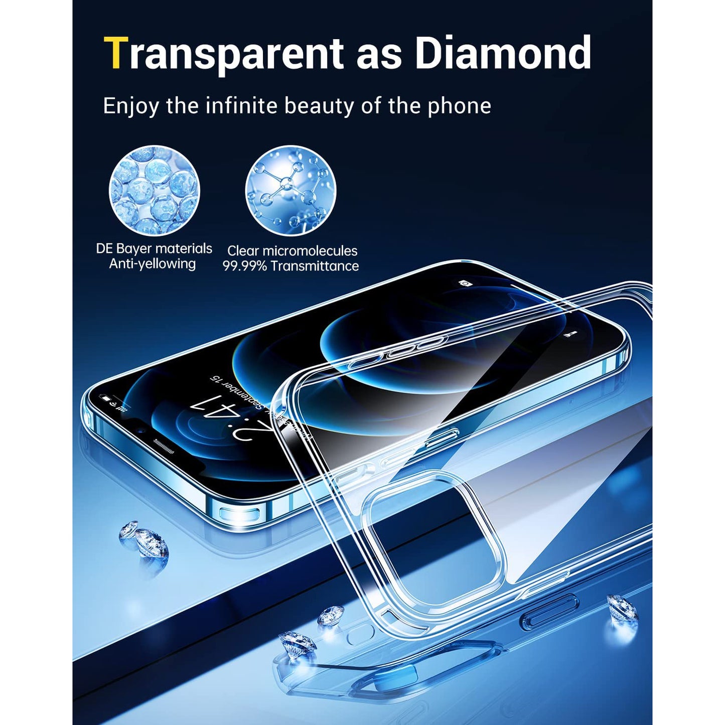 Humixx Cellphone Case for iPhone 12 Pro Max | Transparent