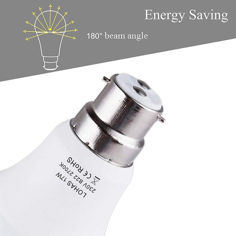 LOHAS A60 17W B22 LED Warm White Bulb (Pack 4) - DealsnLots