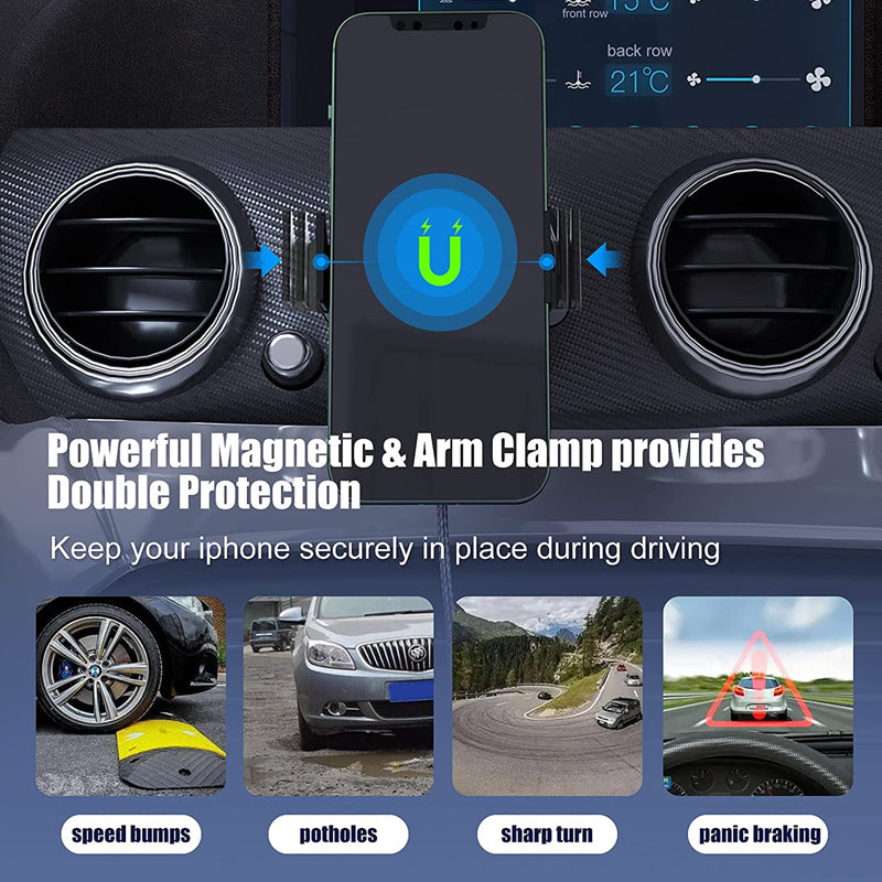 Magnetic Wireless Car Charger 15W | HSP-C1