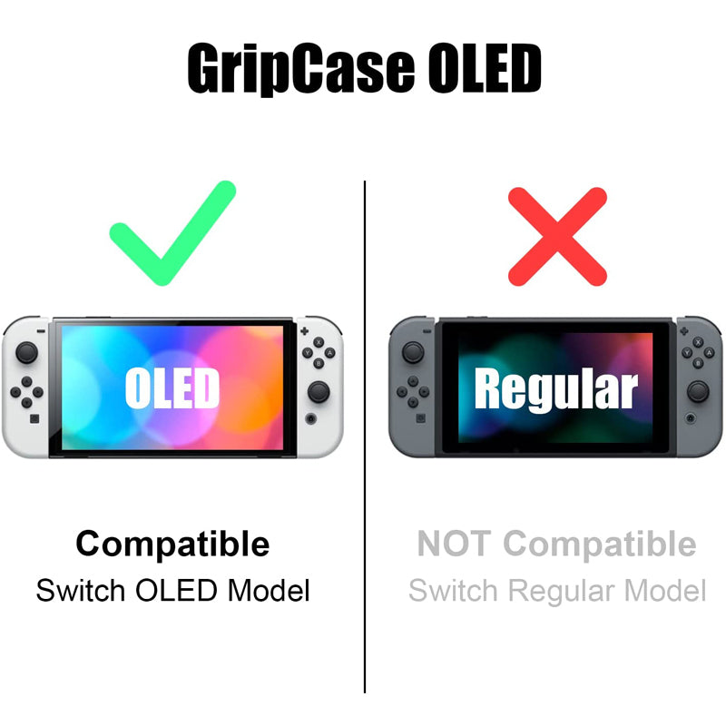 Skull & Co. Grip Case OLED Model Protective Case for Nintendo Switch | NSGC2-OLED-WT-GB