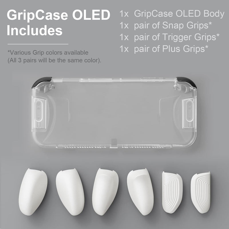 Skull & Co. Grip Case OLED Model Protective Case for Nintendo Switch | NSGC2-OLED-WT-GB