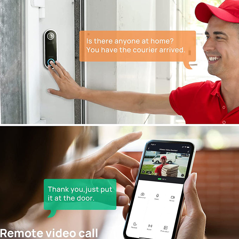 winees Smart WiFi Video Doorbell Camera with HD 1080P Night Vision | M6P20AC