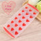 1 Tray Silicone&nbsp;Heart Shaped Pop Up Ice Cube Tray, Cubes Maker Drink Freezer Jelly Mold - Random Color