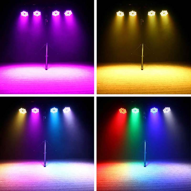 4 in 1 RGBW LED Stage Light 18 LED DMX Control and Sound Activated 180w | ZQ-B117B