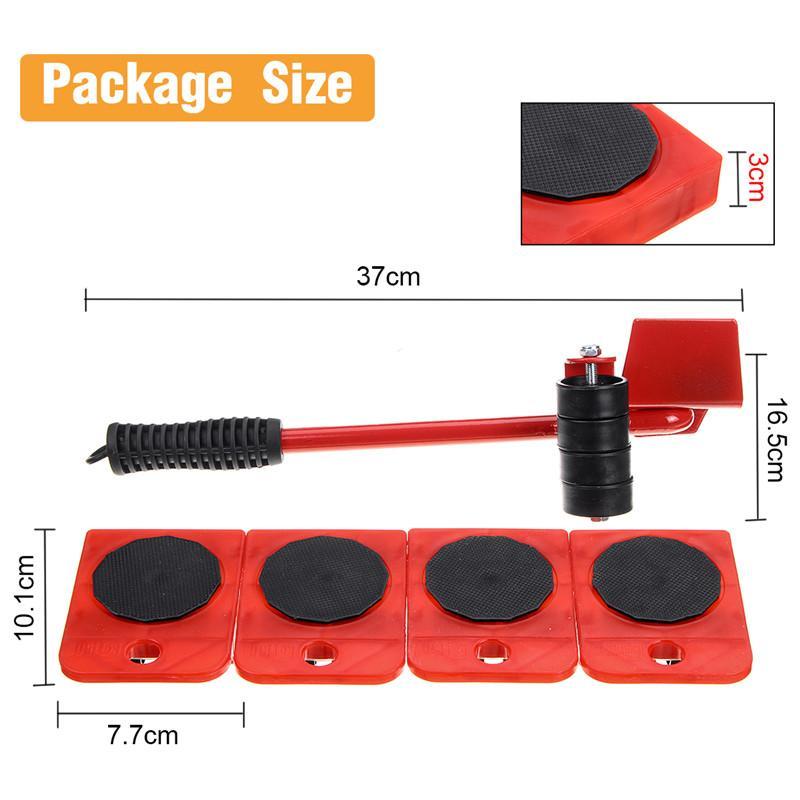 (5 in 1) Heavy Furniture Move Tool Transport Lifter Shifter Moving Kit