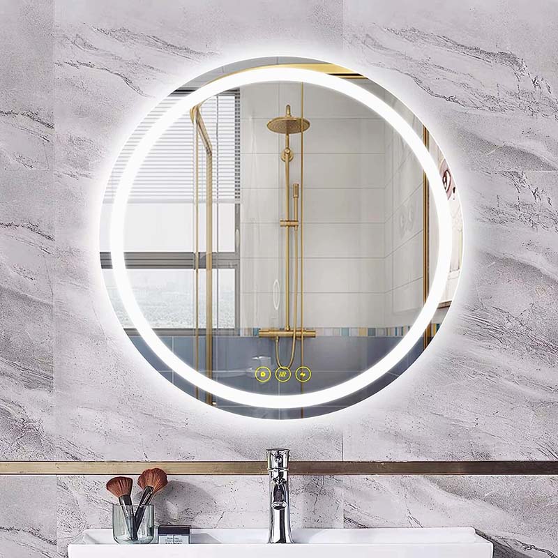 AI-LIGHTING 600mm Round Bathroom LED Mirror Illuminated Backlit 3 LED Light | ANE034