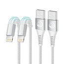 Aioneus iPhone Nylon Braided MFi Certified Fast Charging Cable 1M (2Pack)