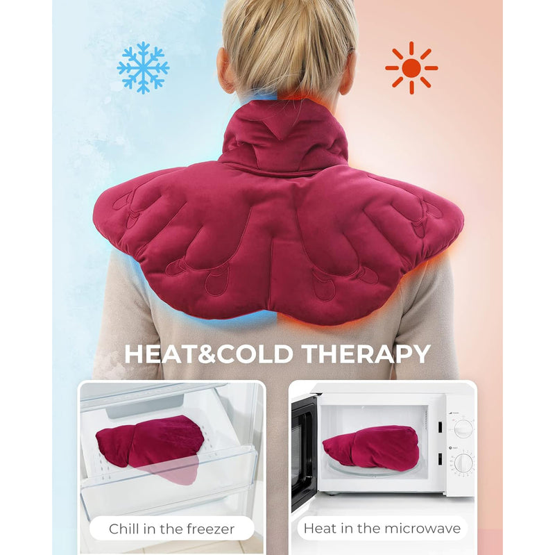 Aroma Season Butterfly Heated Neck & Shoulder Wrap Microwave Heat Pad