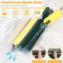 Bathroom Cleaning Brush with Wiper 2 in 1 Tiles Cleaning Brush 120° Rotate with Long Handle