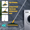 Bathroom Cleaning Brush with Wiper 2 in 1 Tiles Cleaning Brush 120° Rotate with Long Handle