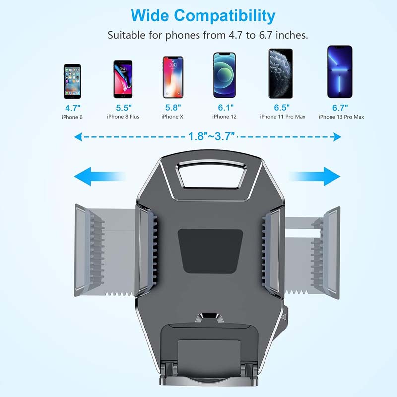 Beikell Car Phone Holder Adjustable Car Phone Mount Cradle 360° Rotation