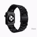 Bestig Straight 3 Beads Stainless Steel Apple iWatch Band (38mm)