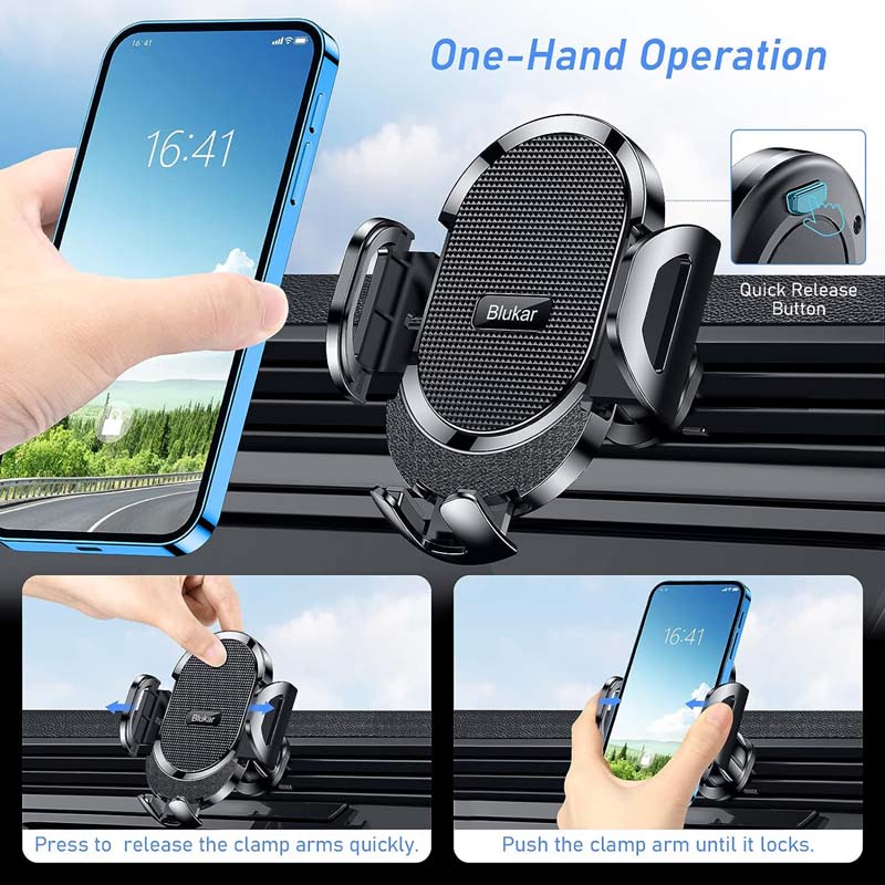 Blukar Mobile Phone Holder for Car Ventilation with Hook Clip | K9780