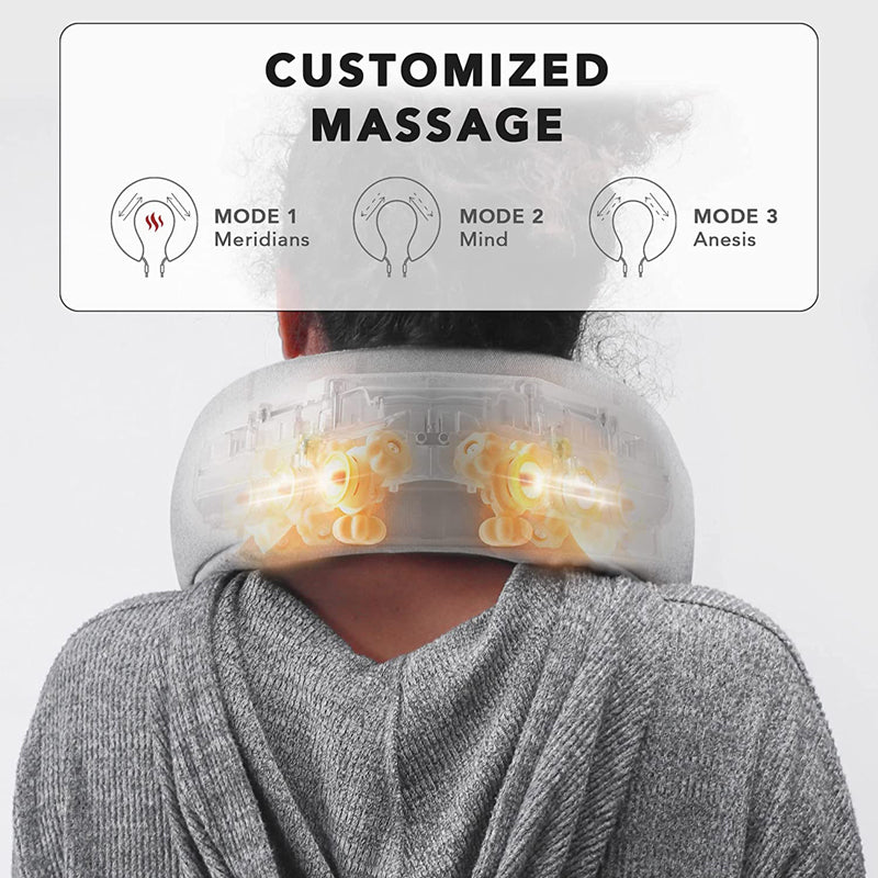 Breo iNeck3 Pro Electric Neck Massager, Shiatsu Massage Pillow with Heat  & APP Control