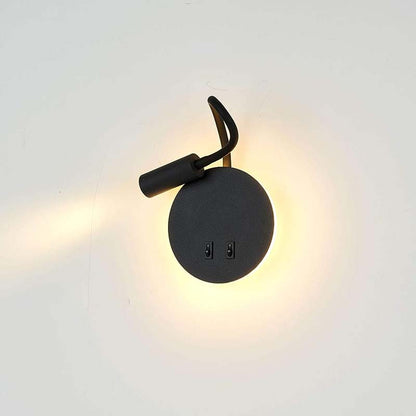 Budbuddy 11W LED Reading Lights with Switch Modern Bedside Lamps Black