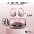 CASCHO BX17 5.3 Wireless Earbuds Built-in Mic LED Display | Rose Gold