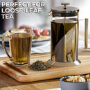 Cafe Du Chateau The Original Stainless Steel Glass French Press Coffee Maker