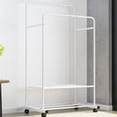 Clothing Rack with Wheels Double Rails Garment Rack | FX089Y